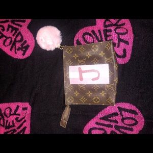 Customized authentic Louis Vuitton pouch